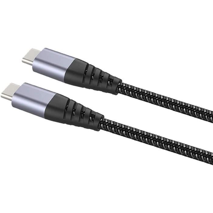 Tiger Power Câble Ultra Résistant USB-C USB-C 2M Gris
