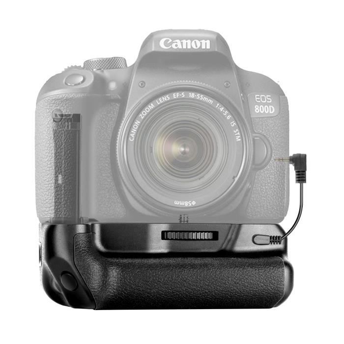 Neewer Poignée Alimentation Verticale avec Support de Batterie pour Canon EOS 800D/Rebel T7i/77D/Kiss X9i/9000D, Compatible avec 1