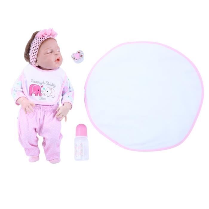 Bebe Reborn Fille Silicone 55cm Cdiscount Jeux Jouets