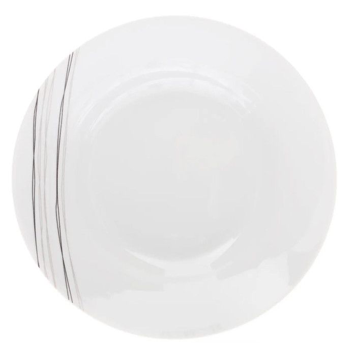 Lot de 6 Assiettes Creuse Lignes 20cm Blanc Lot de 6 Assiettes Creuse Lignes 20cm Blanc