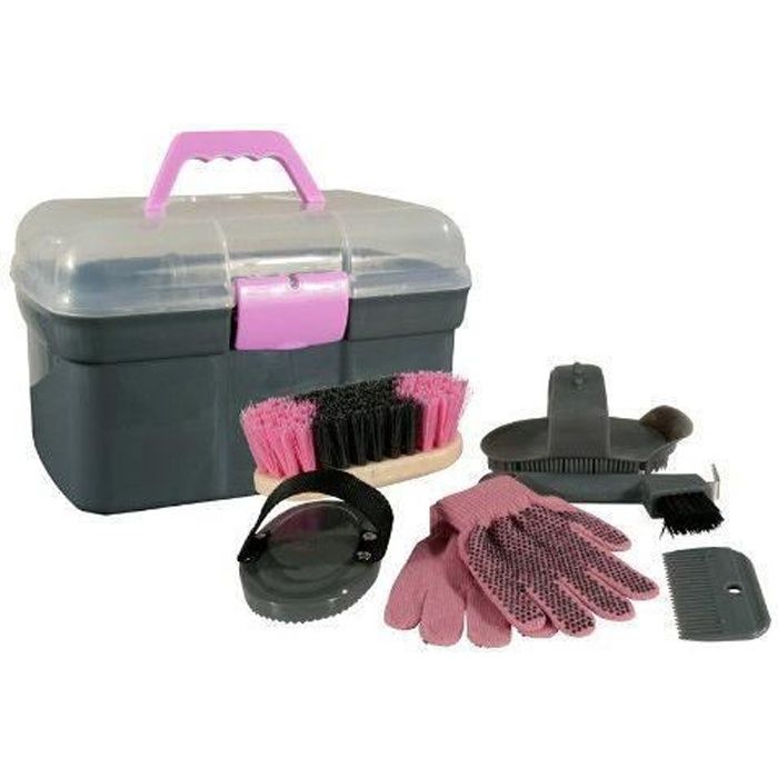 Comparer les prix de PFIFF / 100576-20 Coffret de soins pour chevaux Gris - 4032668143429