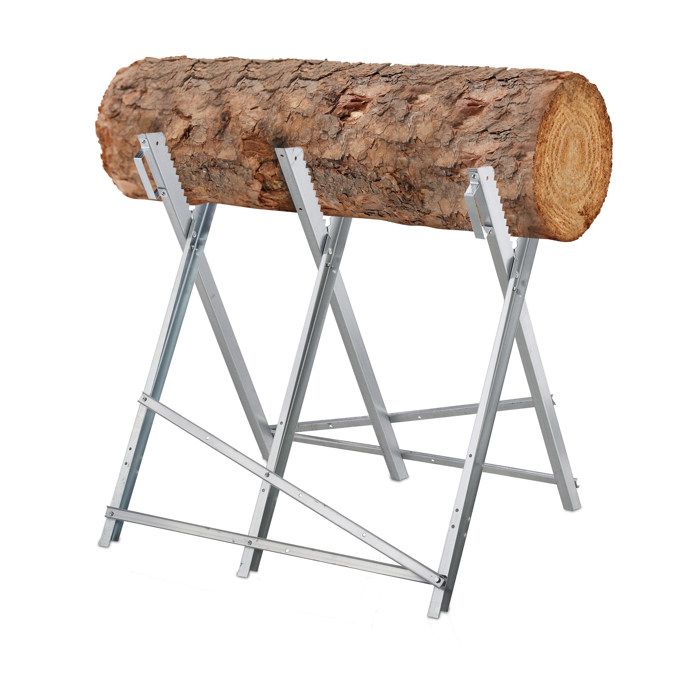 Suinga Chevalet en bois pliable pour menuiserie et bricolage 74 x 73,5 cm | Idéal pour monter des planches et couper du bois