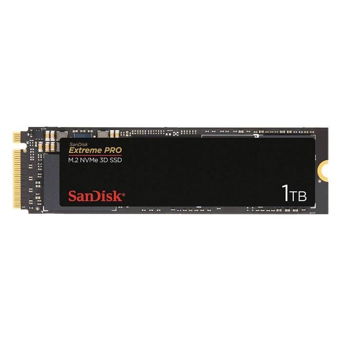 Disque SSD - SanDisk - Extreme PRO - 1 To - M.2 NVMe - 3400 Mo/s