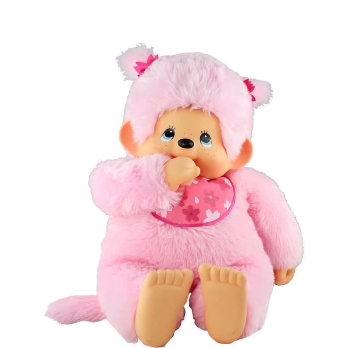 Peluche - BANDAI - Monchhichi - Sakura Pinky - 80 cm - Douceur et tendresse
