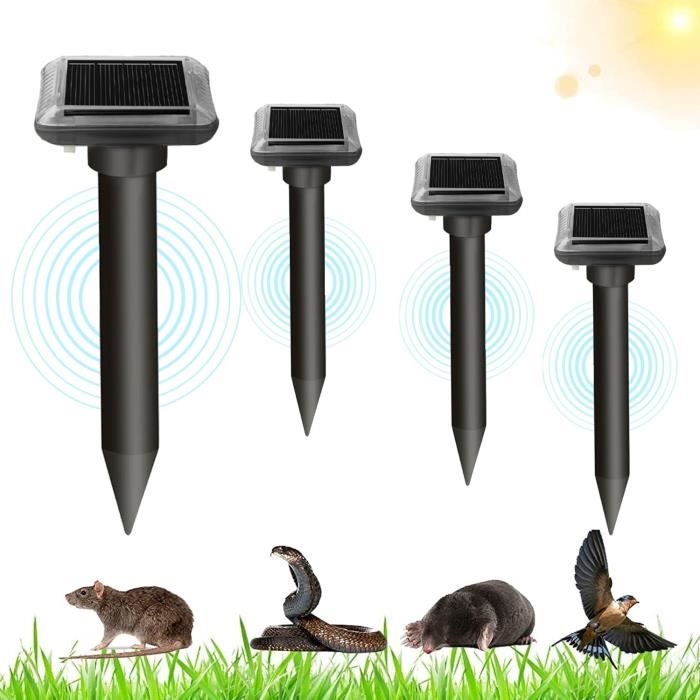 Répulsif anti taupesrépulsif serpent ultrason 4 pcsRépulsif taupe