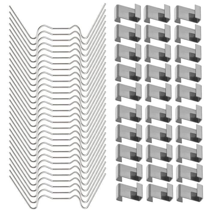 Drfeify Clip de Voiture RC, 50pcs Clips en Acier Inoxydable pour 1/10 1/12 1/16 Voiture RC Drfeify Clip de Voiture RC, 50pcs Clips en Acier Inoxydable pour 1/10 1/12 1/16 Voiture RC