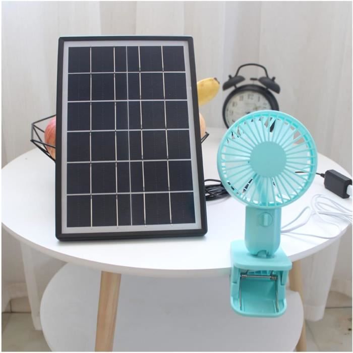 Ventilateur Solaire Veilleuse Musique Portable Ventilo D'extraction Pour La Famille Voyage En Plein Air Camping 5200mAh Fan De Batterie Rechargeable Avec 4 Vitesses,White,50 * 35cm