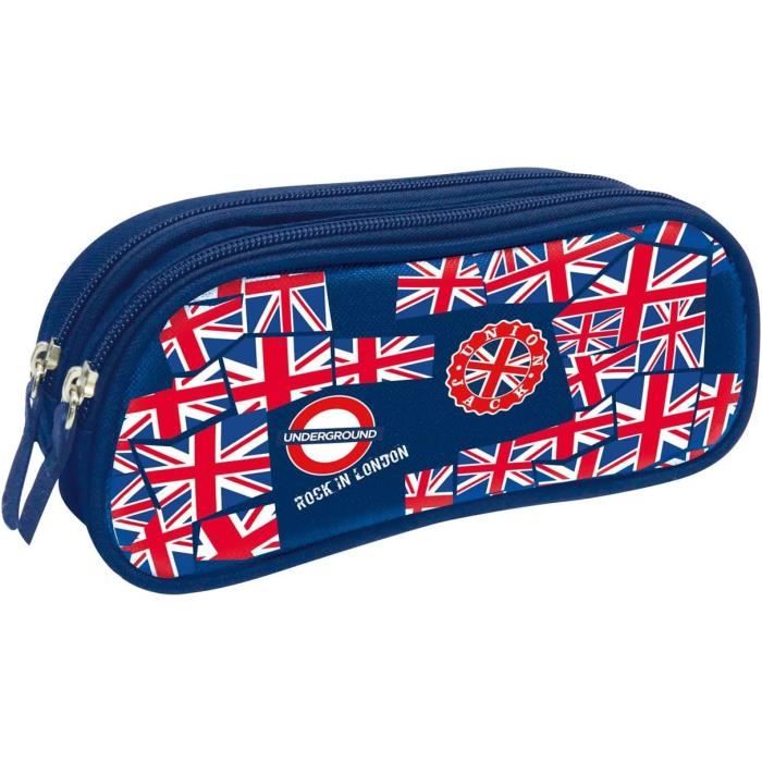 Trousse Scolaire PSG – Collection Officielle, Polyester, 7x21x7 Cm – Pour Fans Du Paris Saint-Germain