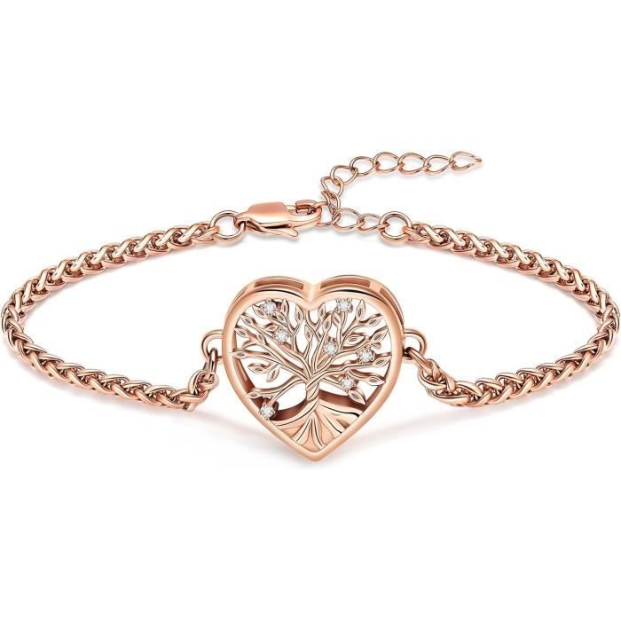 Bracelet Urne Pour Cendres - Acier Inoxydable Réglable - Bijou Commémoratif Homme Femme - Infinity Heart