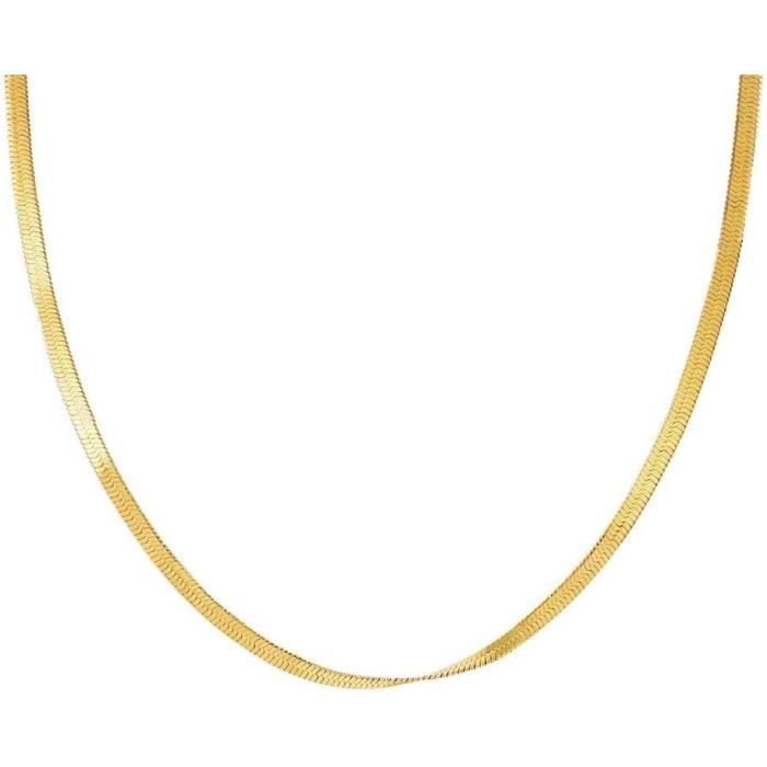 Collier Serpent Medusa Or - Chaîne Esthétique Cobra Mythologique Pour Homme Et Femme