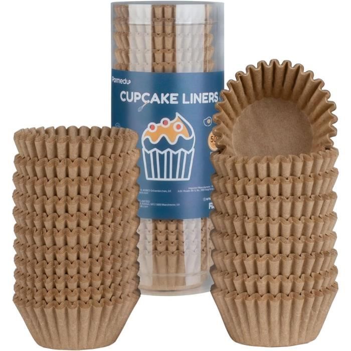 500 Moules À Cupcakes En Papier Mini Taille De 3,2 Cm Caissettes À Cupcakes Naturelles Pour