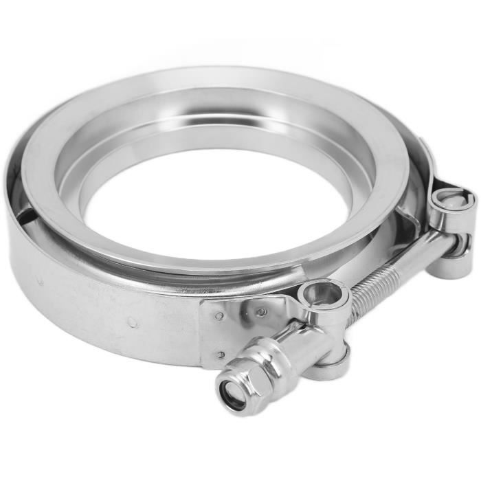 Bride V-Band 2,5 Pouces Acier Inoxydable – Collier De Serrage Universel Pour Échappement Turbo Voiture Moto