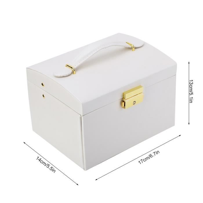 Boîte à Bijoux En Velours Et Cuir PU - 8 Modèles D'organisation Pour Colliers, Boucles D'oreilles, Bagues