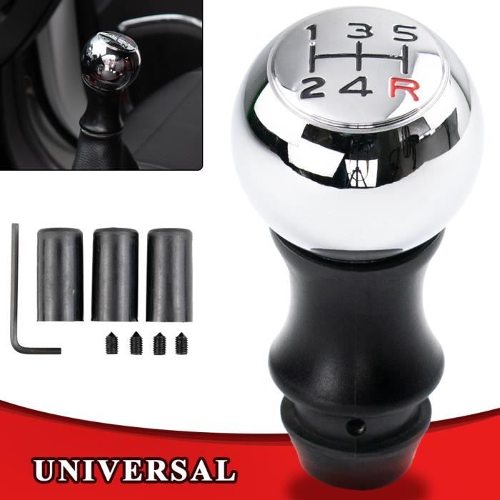 Levier 5 Vitesses Cuir Noir 1x Pommeau Levier De Vitesse Bouton Manuel Vw Leve Vitre Golf 5