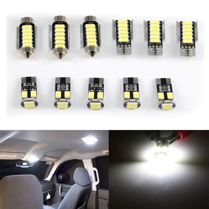 phares - feux,--Ampoules LED pour Volkswagen VW Golf 5, 11 pièces, éclairage intérieur de voiture, lampe de lecture de dôme de carte