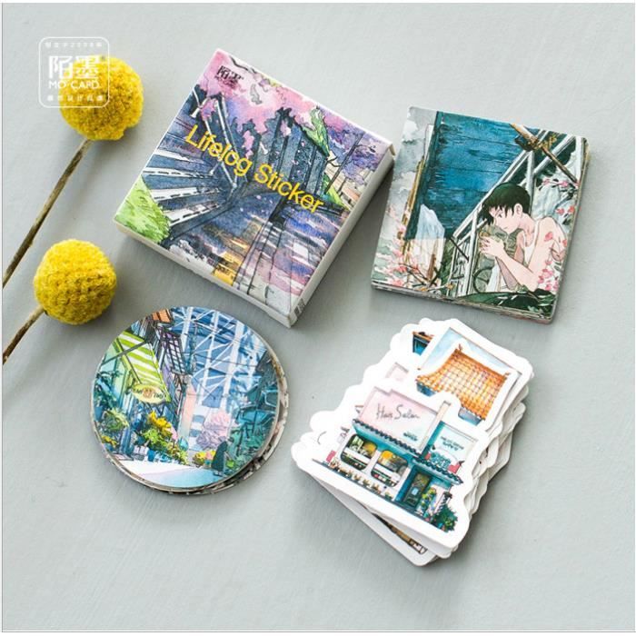 GOMMETTE,CPapier scrapbooking journal agenda, 45 piècesboîte