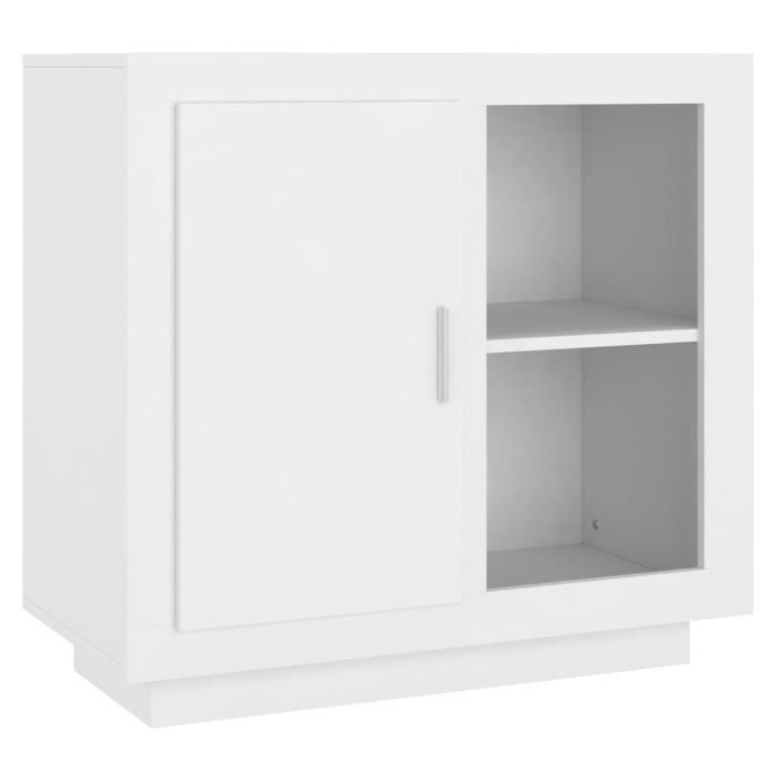Buffet bas - ZERONE - ZR004 - Blanc - 80x40x75 cm - Laqué - Contemporain