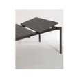 Table extérieure extensible Zaltana 140-200cm noire - LF SALON - Aluminium antirouille - Rallonge 60cm-1