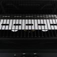 vidaXL Barbecue à gaz avec table latérale à 3 niveaux Noir-1
