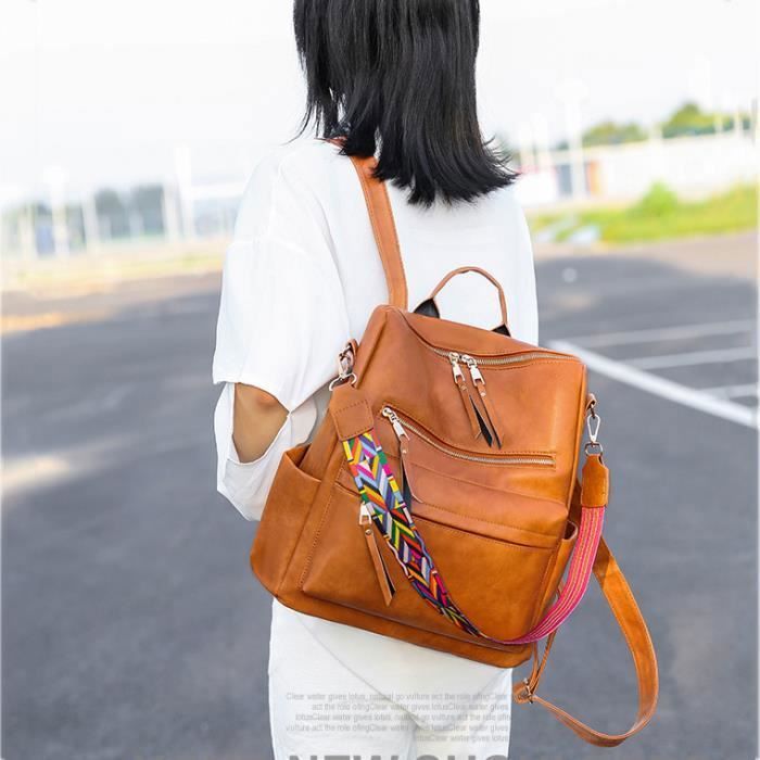 Sac a dos cuir discount marron