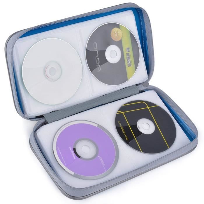Liuer 128 Range CD,Pochette CD/DVD/VCD Rangement Housse CD Classeur CD  Pochette pour Disque CD Boite pour Voiture,Bureau,Salon et Maison :  : High-Tech