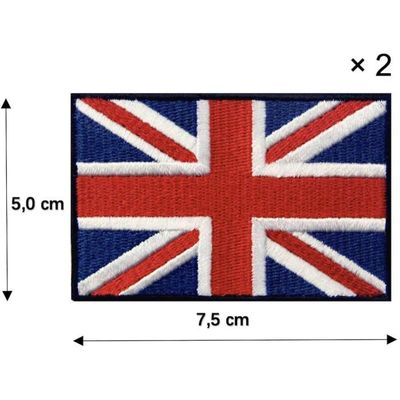 Patch ecusson brode imprime drapeau royaume uni anglais union jack anglais 