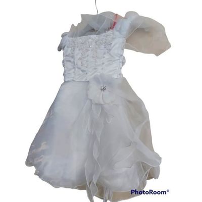 IWEMEK Robe Princesse Fille Sans Manches Satin Tulle Hi-Lo Bowknot - Demoiselle D'Honneur