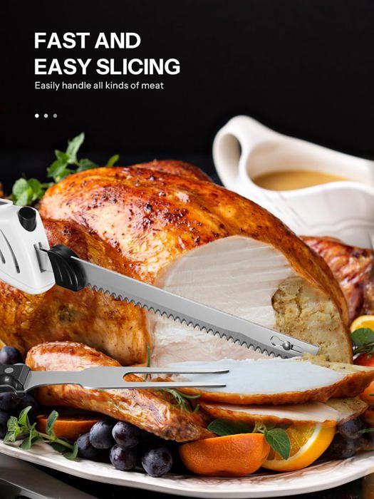 Ensemble Couteau Et Fourchette à Découper EVTSCAN - Acier Inoxydable Premium - Pour Viande, Rôtis, BBQ