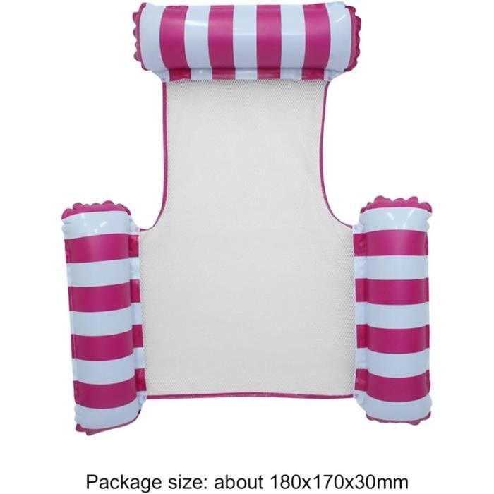 Balinco Fauteuil de natation gonflable pour piscine - Avec dossier et accoudoirs - Parfait pour la détente - Bleu clair/blanc + rose/blanc