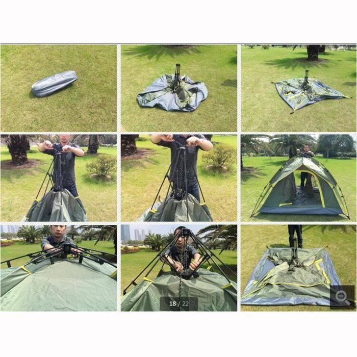 Tente De Camping HONK – Double Toit, 3-4 Personnes – 125x200x200cm – Neuve
