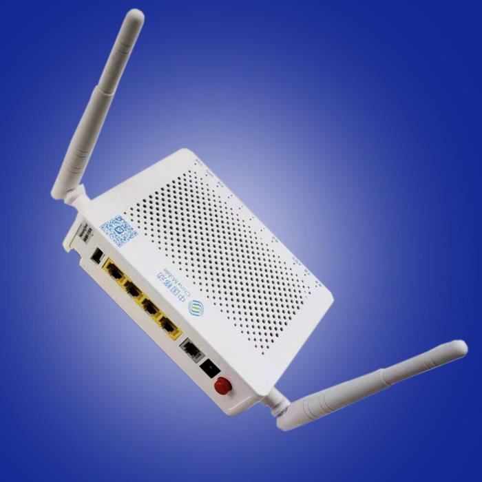 Fibre optique,Modem routeur ZTE GPON 1GE + 3FE + 1 POTS + Wifi ONU  ONT,firmware anglais ac 2 antennes[D768398357] - Cdiscount Informatique