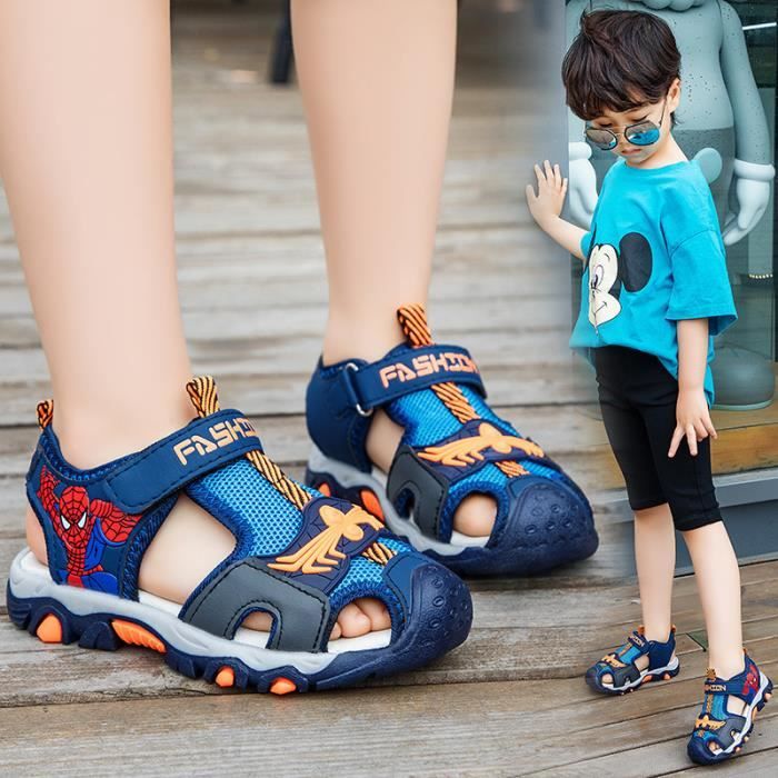 2021 Sandales Bebe Enfant Chaussures de Ete Garcon Fille Bleu