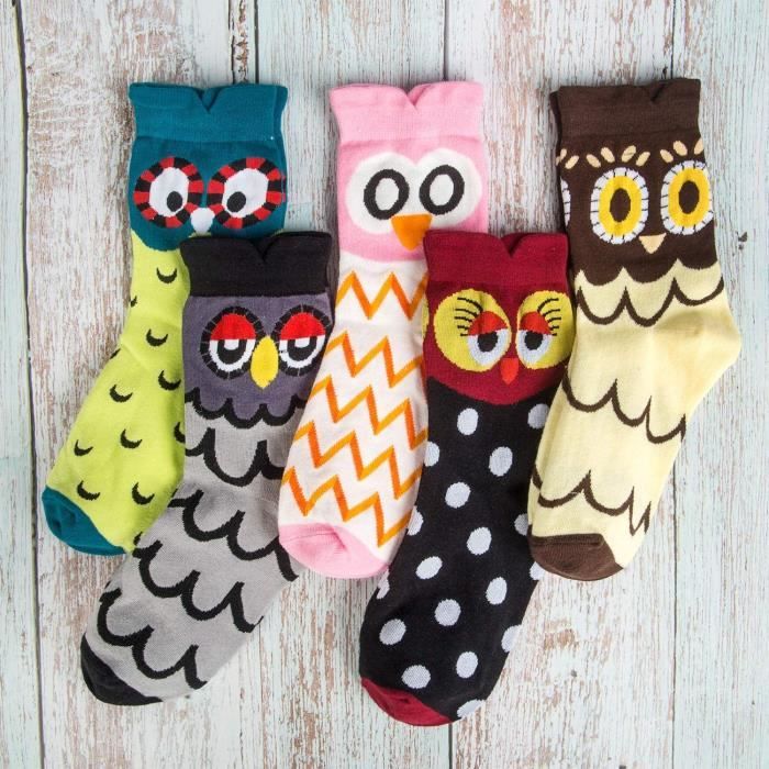 Chaussettes femme Marque Motif a Animaux Chat Chien Kawaii Lot de 5 paires Multicolore Cdiscount Pret a Porter