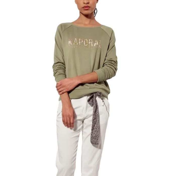 Sweat Kaporal Kanan Kaki Femme Kaki Cdiscount Pret a Porter