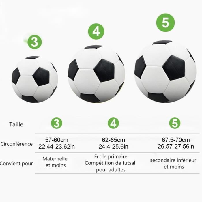 Ballon de Football Marque Modele Rouge Blanc Taille 3 4 ou 5