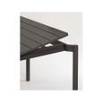 Table extérieure extensible Zaltana 140-200cm noire - LF SALON - Aluminium antirouille - Rallonge 60cm-2