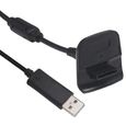 TRIXES Câble USB chargeur noir pour manette Xbox 360-2