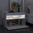 Qualité luxe© | Meuble de rangement & Meuble bas TV & Table de Salon & avec lumières LED Blanc 60x35x40 cm |940784-2