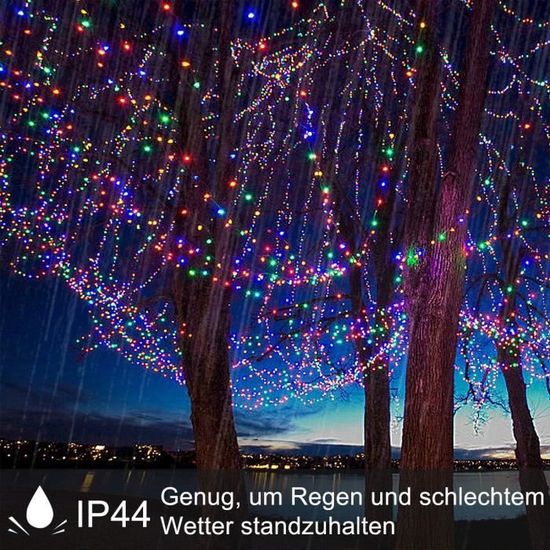 AUFUN 100M 1000 LED Guirlande Lumineuse extérieure, chaîne de Noël étanche  avec 8 modes d'éclairage, pour mariage, fête(Blanc chaud) - Cdiscount Maison
