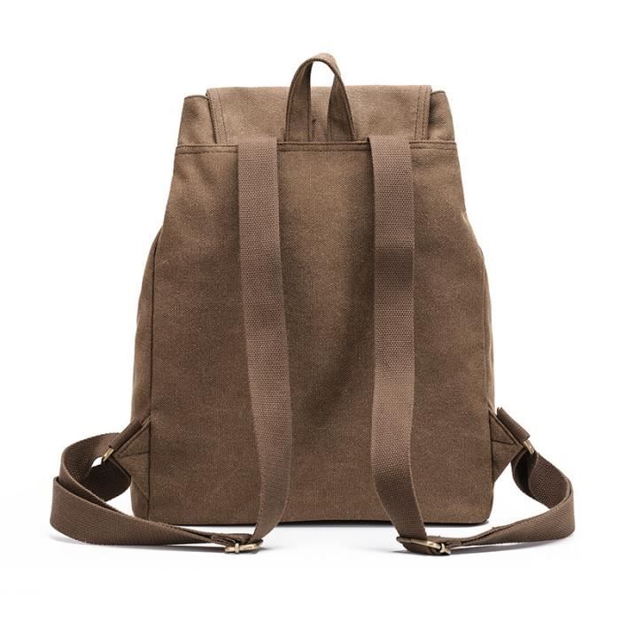 Sac à Dos En Toile Rétro - Unisexe - Style Vintage école Ou Randonnée - Neuf Avec étiquettes