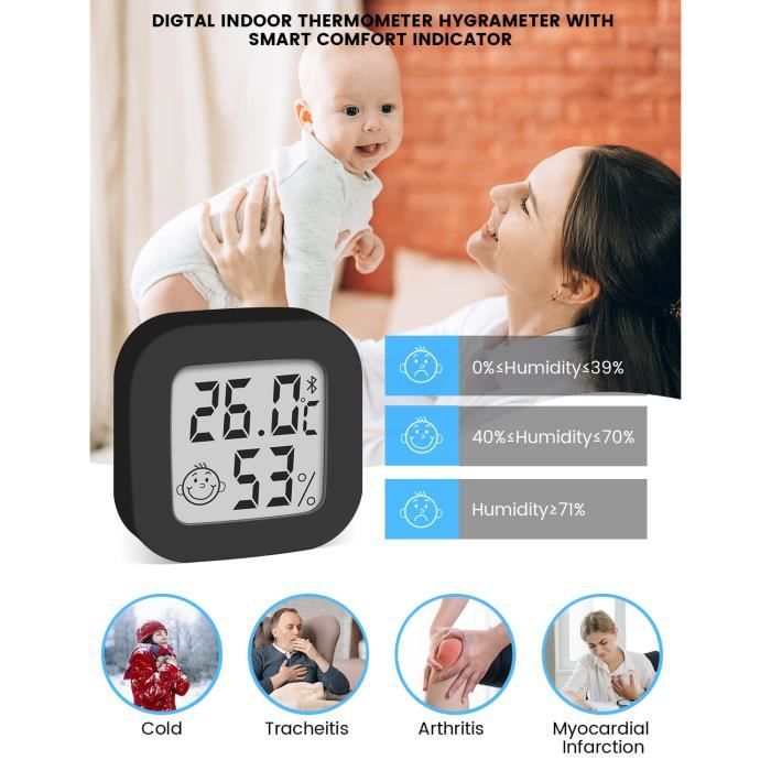 Digital Mini Hygrometer Indoor Thermometer, Pitasha Room