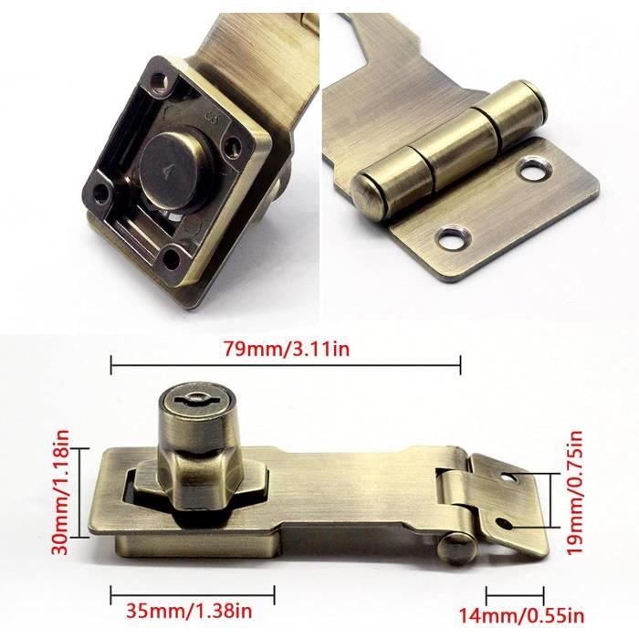 FUJIE Angle Droit Porte Fermoir Verrou De Porte En Acier Inoxydable