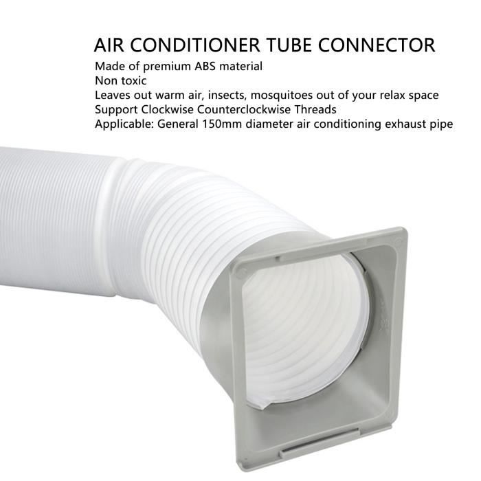 Connecteur De Tuyau D'échappement Pour Climatiseur Mobile - Adaptateur Circulaire Ou Carré, Blanc - 7