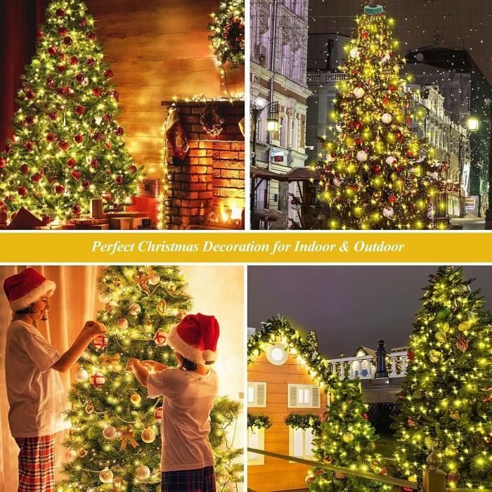 Guirlande Lumineuse Sapin De NoëL, 400LED 2M 16 Guirlande Lumineuse Avec 8 Modes Etanche Minuterie Memoire Guirlandes Lumineuses Four Decorations De Noel En Plein Air Blanc Chaud 90616637