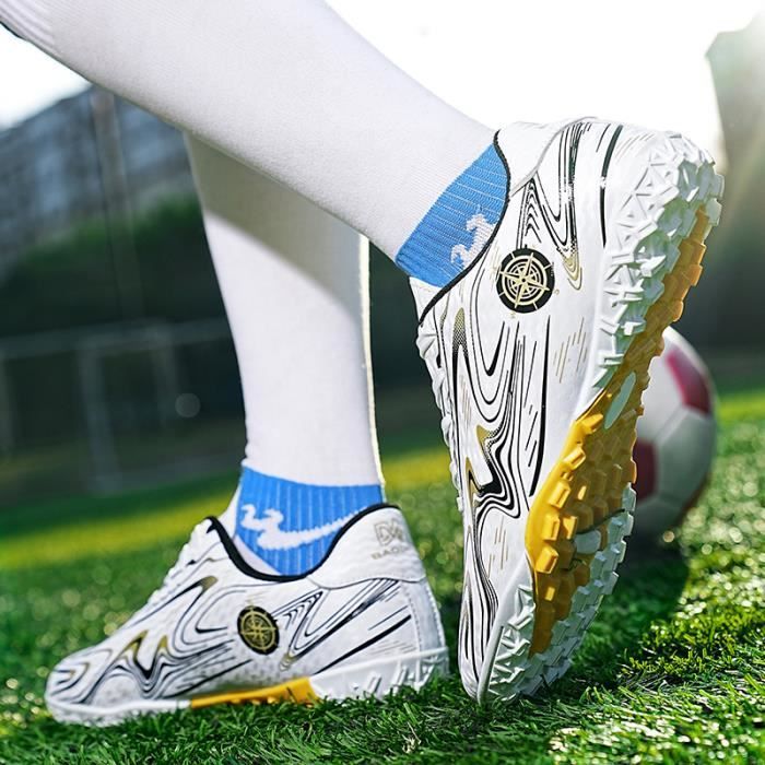 Chaussures De Football Kmrlofiy – Homme Et Enfant – Semelle Antidérapante, Tige En PU Souple – Pour Terrains Secs Et Entraînements
