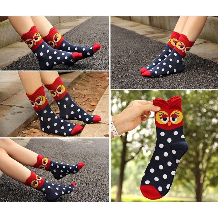 5 Paires Chaussettes Femme Coton Mignonnes Fantaisie Chaussette Basses  Courtes Invisibles Socquettes Doux Respirantes pour Fille C- 5 paar -  Cdiscount Prêt-à-Porter