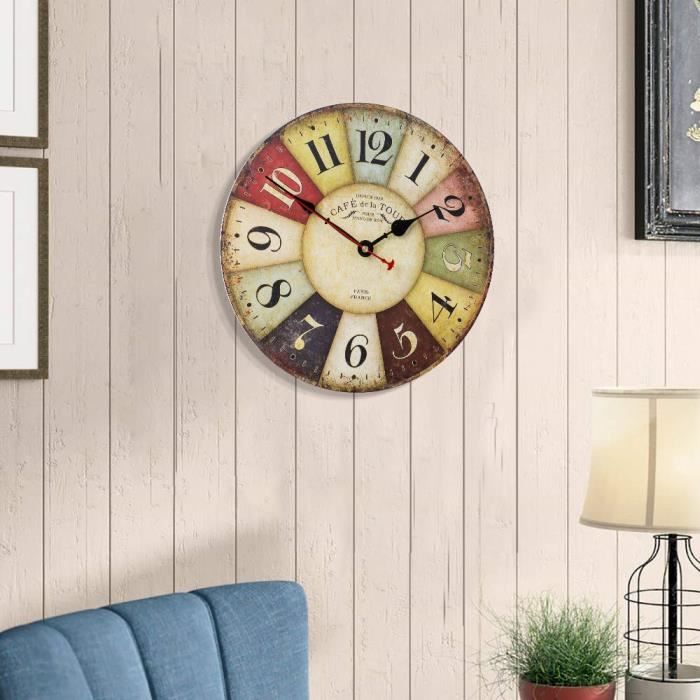 Vintage Style non-coutil silencieux Antique Horloge murale pour Bureau