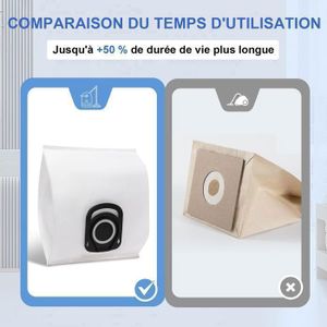 12 Sacs Aspirateur Compatibles Rowenta & Moulinex - Filtration 5 Couches Haute Capacité - Pour Modèles Power XXL, Green Force, Silence Force, Etc. - 6