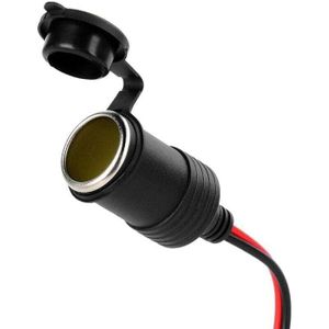 BENACES Adaptateur Allume-Cigare 12V Avec Pinces Crocodiles – Câble 30 Cm Pour Batterie Voiture, Idéal Pour Pompe, Onduleur, Frigo Auto