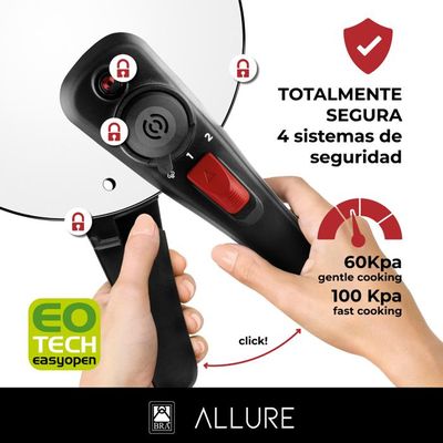 Autocuiseur Vitesse 6L - Inox 18/10 - Compatible Induction - Cuisson Rapide Et Sécurisée